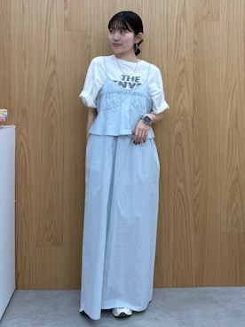 「Ungrid（アングリッド）のアイテム」を使った、多田詩音さん（レディース・152cm）の夏コーディネート