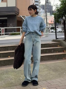 「アイテム（スリッポン）」を使った、多田詩音さん（レディース・152cm）の秋コーディネート