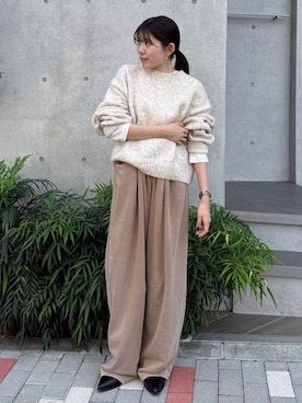 「アイテム（ブーツ）」を使った、多田詩音さん（レディース・152cm）の秋コーディネート