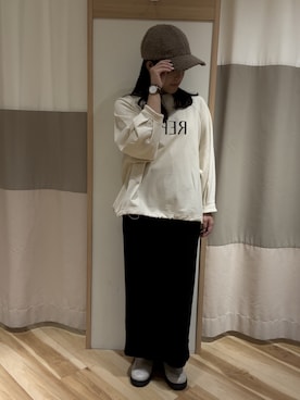 「サマンサ モスモス(Samansa Mos2)」｜「アイテム（スウェット）」を使った、なぎちーさん（レディース・152cm）の秋コーディネート