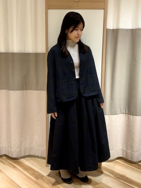 「sm2rhythm（サマンサモスモスリズム）のアイテム（ジャケット/アウター）」を使った、なぎちーさん（レディース・152cm）の秋コーディネート