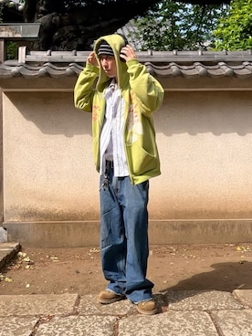 「Danner（ダナー）のアイテム（シューズ）」を使った、AZUさん（メンズ・175cm）の春コーディネート