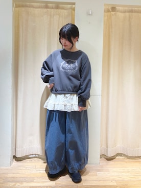 「Samansa Mos2（サマンサ モスモス）のアイテム（パンツ）」を使った、春さん（レディース・157cm）の春コーディネート
