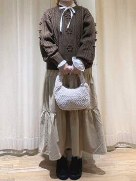 「ほっこり」｜春さん（レディース・157cm）の秋コーディネート