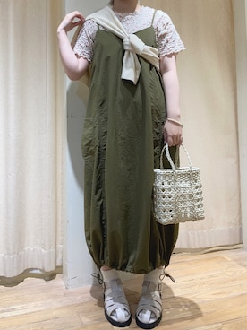 「Samansa Mos2（サマンサ モスモス）のアイテム（その他）」を使った、春さん（レディース・157cm）の春コーディネート