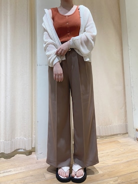 「ehka sopo（エヘカソポ）のアイテム（その他）」を使った、春さん（レディース・157cm）の春コーディネート