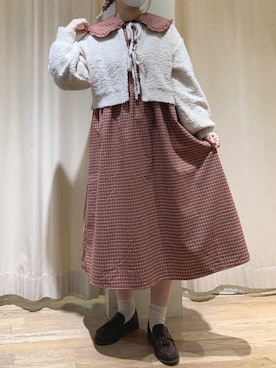 「レトロ」｜「アイテム（その他シューズ）」を使った、春さん（レディース・157cm）の秋コーディネート