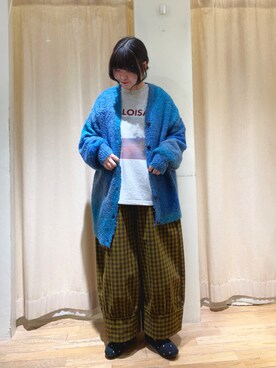 「アイテム（ドレスシューズ、グレー系）」を使った、春さん（レディース・157cm）の秋コーディネート