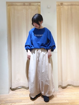 「Samansa Mos2（サマンサ モスモス）のアイテム（パンツ）」を使った、春さん（レディース・157cm）の春コーディネート