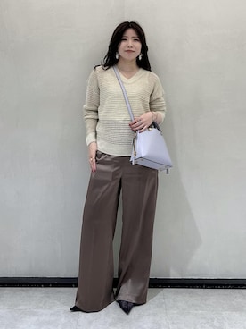 「ROPE'（ロペ）のアイテム（トップス）」を使った、Hiyoさん（レディース・153cm）の春コーディネート