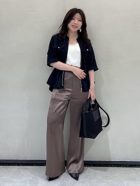 「ROPE'（ロペ）のアイテム（パンツ）」を使った、Hiyoさん（レディース・153cm）の春コーディネート