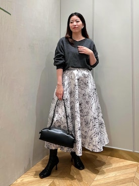 「アイテム（ブーツ）」を使った、Hiyoさん（レディース・153cm）の冬コーディネート