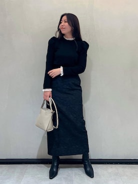 「タイト」｜「アイテム（ブーツ）」を使った、Hiyoさん（レディース・153cm）の秋コーディネート