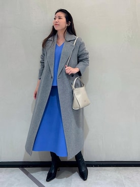「イエベ」｜「アイテム（チェスターコート）」を使った、Hiyoさん（レディース・153cm）の秋コーディネート