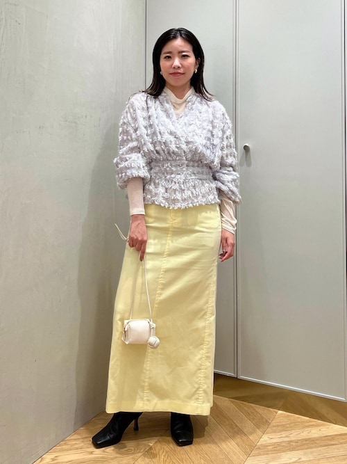 セール】コットンコーデュロイニュアンスIラインスカート（スカート