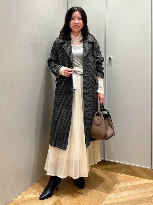 セール】【COOHEM】HERRINGBONE TWEED COAT(コーヘン/ヘリンボーン