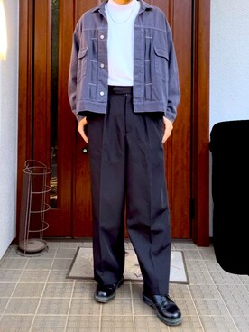 「いつもありがとうございます」｜「アイテム（セットアップ）」を使った、マルさん（メンズ・172cm）の春コーディネート