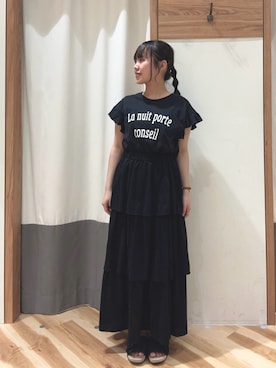「袖フリル」｜yuikaさん（レディース・150cm）の夏コーディネート