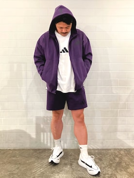 「アイテム（ソックス/靴下）」を使った、ISさん（メンズ・177cm）の秋コーディネート