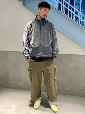 「アイテム（ナイロンジャケット）」を使った、FTさん（メンズ・181cm）の春コーディネート