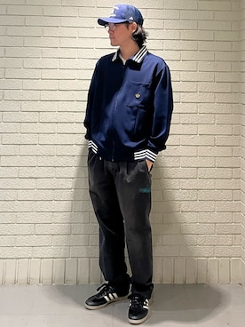 「アイテム（ジャージ）」を使った、STさん（メンズ・175cm）の秋コーディネート