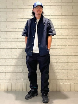 「アディダスオリジナルス」｜「アイテム（シャツ/ブラウス）」を使った、STさん（メンズ・175cm）の春コーディネート