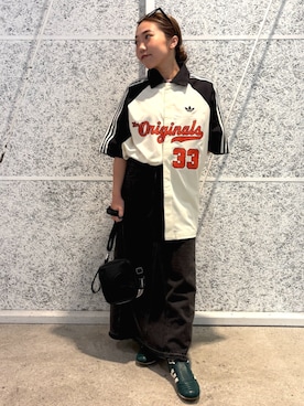 「ベースボールシャツ」｜nobさん（レディース・148cm）の夏コーディネート