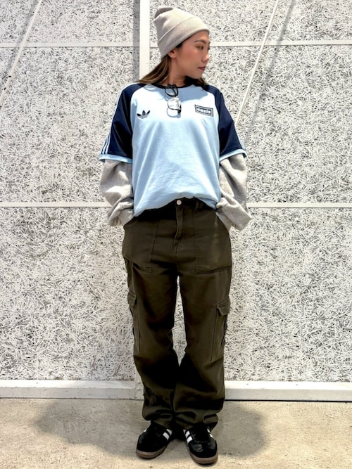 adidas Originals × Oasis ツアースリーストライプス Tシャツ