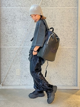 「アディダスオリジナルス」｜「アイテム（バックパック/リュック）」を使った、nobさん（レディース・149cm）の秋コーディネート
