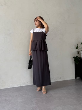 「Chez toi（シェトワ）のアイテム（ワンピース/ドレス）」を使った、himechaさん（レディース・160cm）の夏コーディネート