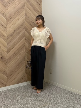 「アイテム（サンダル、ゴールド系）」を使った、himechaさん（レディース・160cm）の夏コーディネート