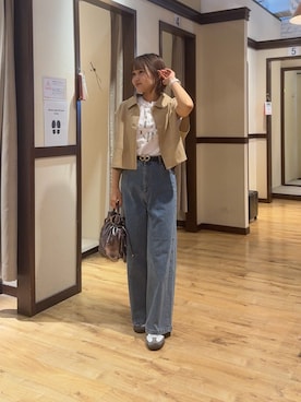 「アイテム（テーラードジャケット）」を使った、himechaさん（レディース・160cm）の夏コーディネート