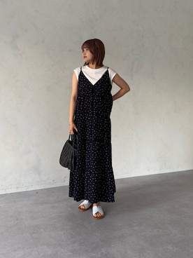 「Chez toi（シェトワ）のアイテム（ワンピース/ドレス）」を使った、himechaさん（レディース・160cm）の夏コーディネート