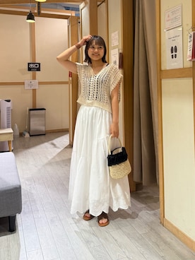 「アイテム（その他トップス）」を使った、himechaさん（レディース・160cm）の夏コーディネート