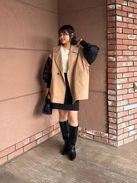 「アイテム（MA-1）」を使った、himeさん（レディース・160cm）の秋コーディネート