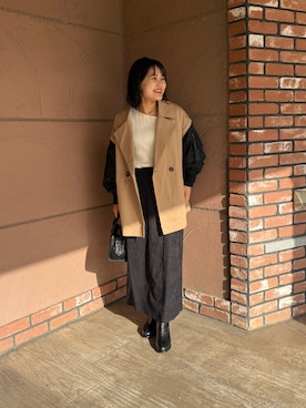 「アイテム（MA-1）」を使った、himeさん（レディース・160cm）の秋コーディネート