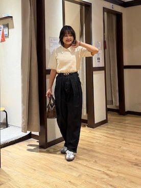 「クルーネックニット」｜himeさん（レディース・160cm）の秋コーディネート