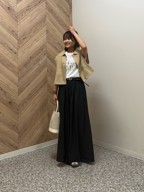 ランダムロゴフレンチスリーブT