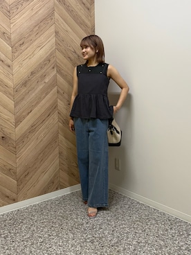 「Chez toi（シェトワ）のアイテム（ワンピース/ドレス）」を使った、himechaさん（レディース・160cm）の夏コーディネート