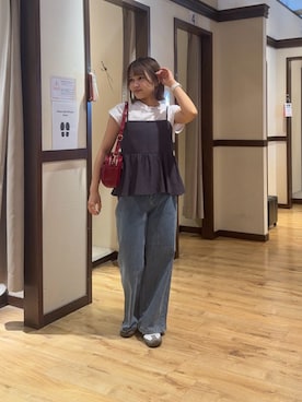 「Chez toi（シェトワ）のアイテム（ワンピース/ドレス）」を使った、himechaさん（レディース・160cm）の夏コーディネート