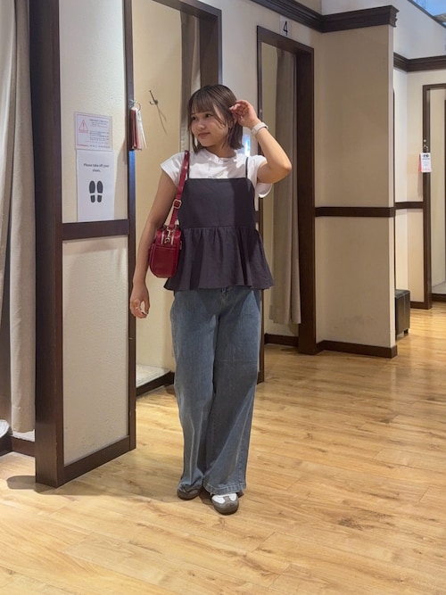 ランダムロゴフレンチスリーブT
