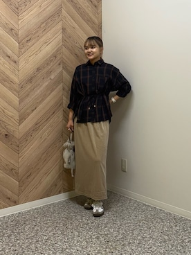 「ナロースカート」｜himeさん（レディース・160cm）の秋コーディネート