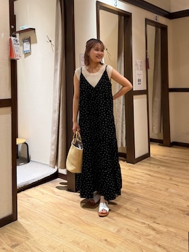 「Chez toi（シェトワ）のアイテム（ワンピース/ドレス）」を使った、himechaさん（レディース・160cm）の夏コーディネート