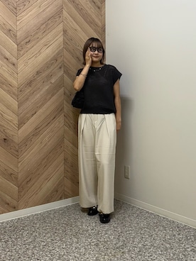 「大人カジュアルコーデ」｜「アイテム（アクセサリー）」を使った、himechaさん（レディース・160cm）の夏コーディネート