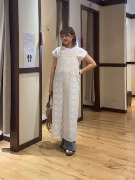 「Chez toi（シェトワ）のアイテム（ワンピース/ドレス）」を使った、himechaさん（レディース・160cm）の夏コーディネート