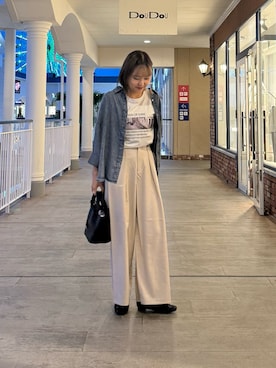 「デニムシャツ」｜himechaさん（レディース・160cm）の秋コーディネート