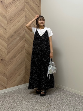 「Chez toi（シェトワ）のアイテム（ワンピース/ドレス）」を使った、himechaさん（レディース・160cm）の夏コーディネート