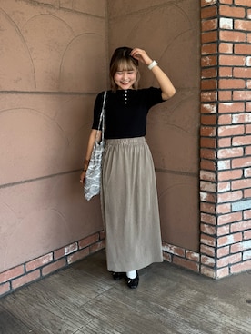 「ナロースカート」｜himeさん（レディース・160cm）の秋コーディネート