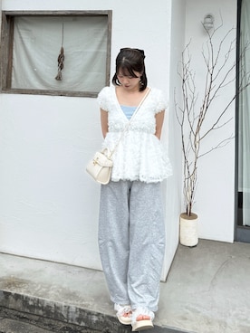 「clear（クリア）のアイテム」を使った、yunaさん（レディース・162cm）の夏コーディネート
