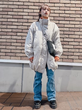「Dr. Martens（ドクターマーチン）のDr.Martens ドクターマーチン クアッド レトロ 2976 クアッド / QUAD RETRO 2976 QUAD (BLACK POLISHED SMOOTH) 24687001（ブーツ）」を使った、ichaさん（レディース・158cm）の春コーディネート
